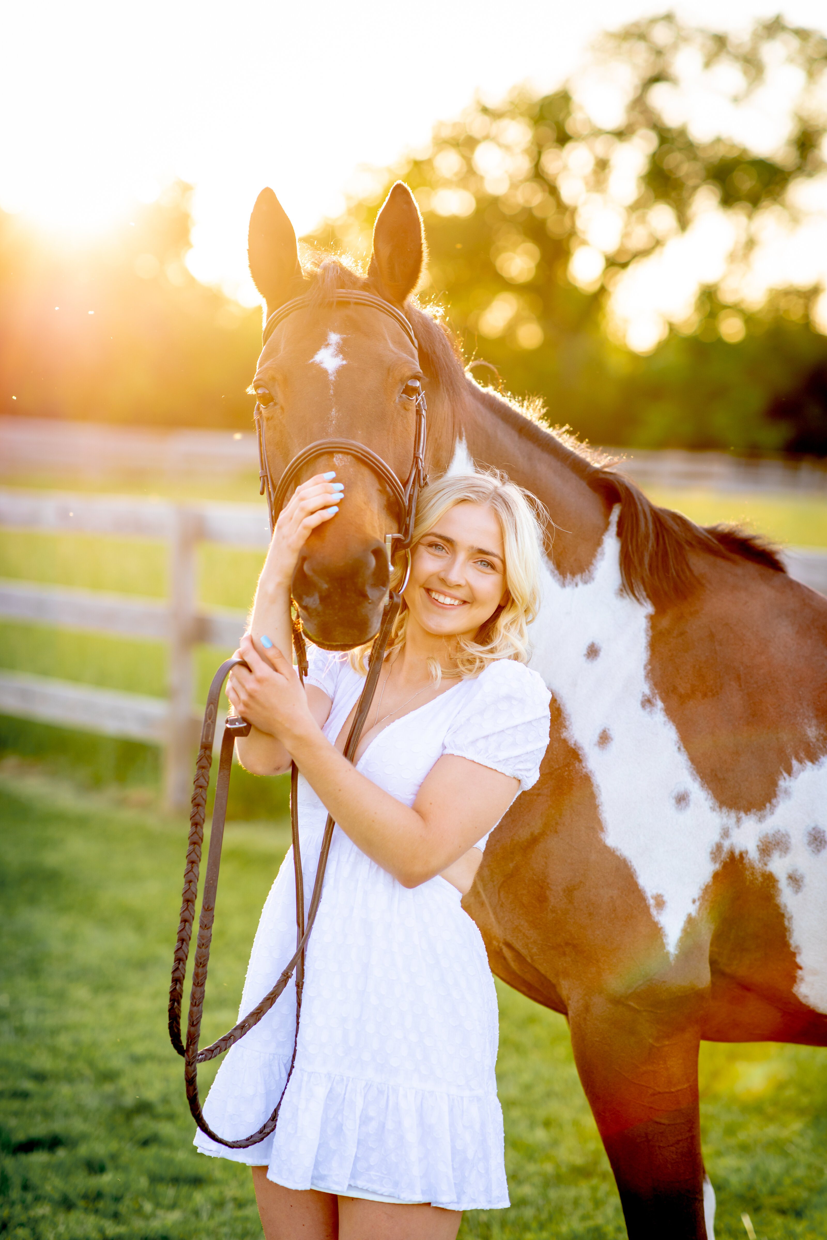 Equestrian senior portrait with horse