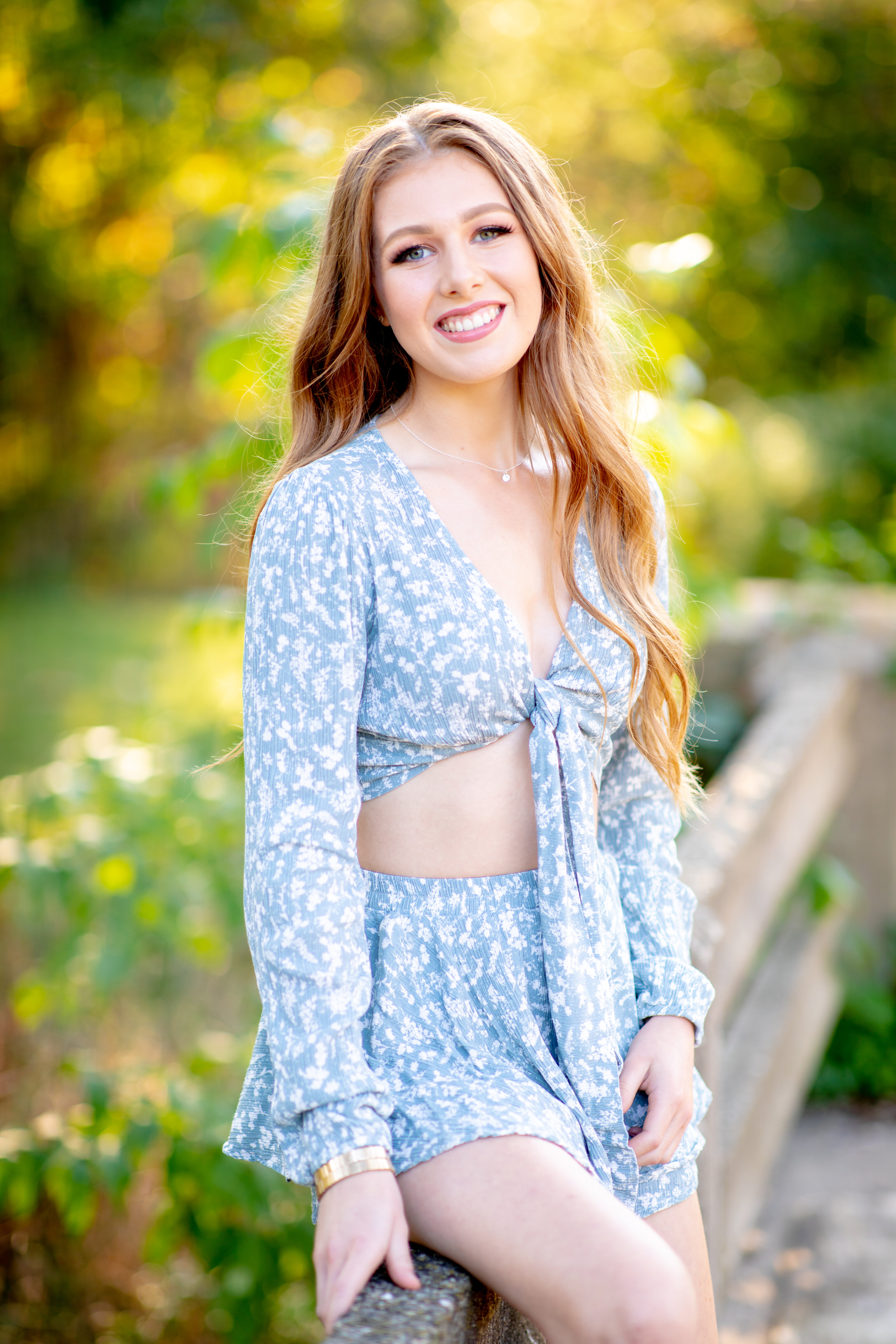 Senior getting professional hair and makeup