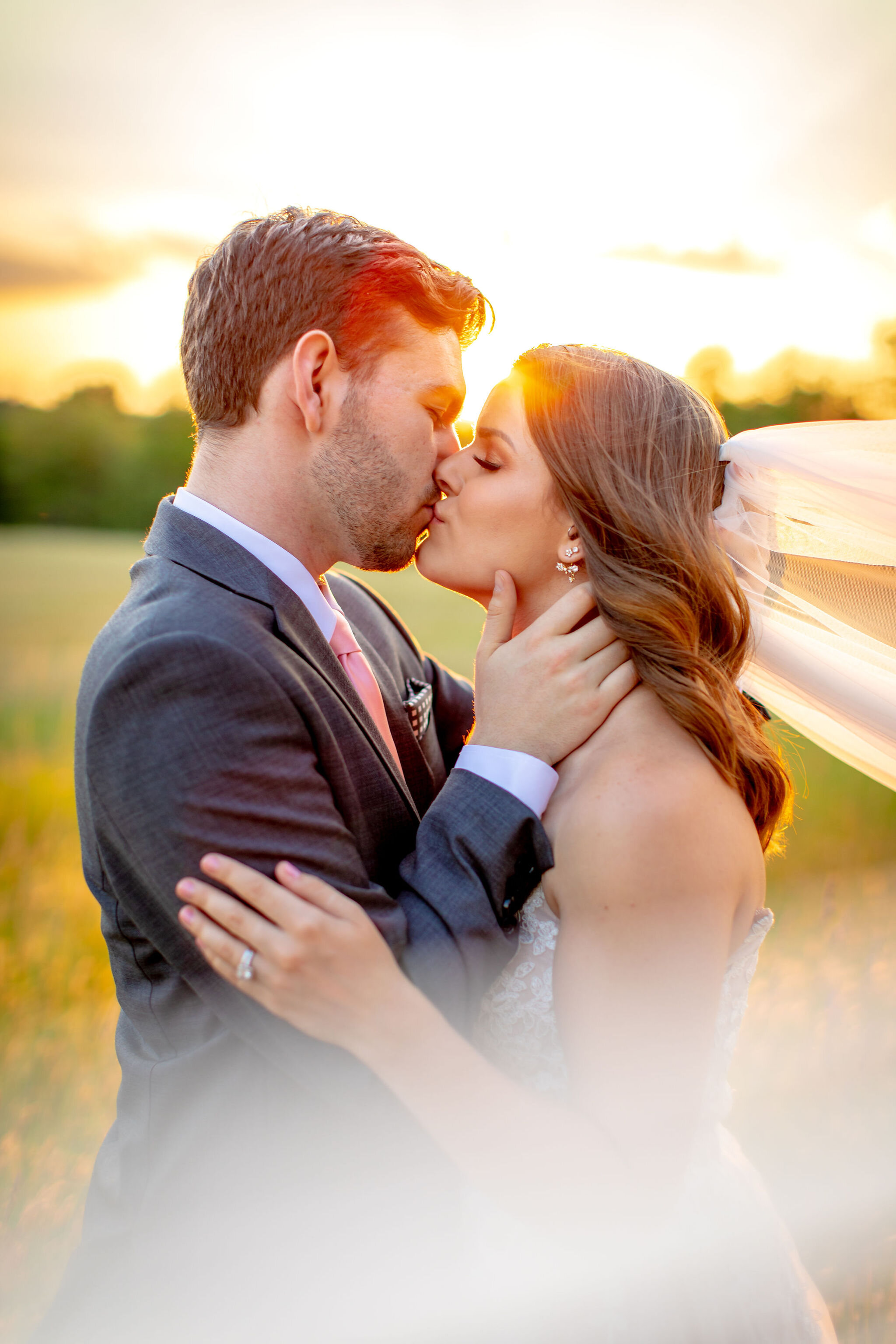 Engagement portrait at lakefront